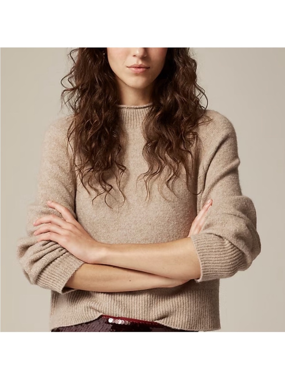 J. Crew Women’s Crewneck Sweater in Taupe